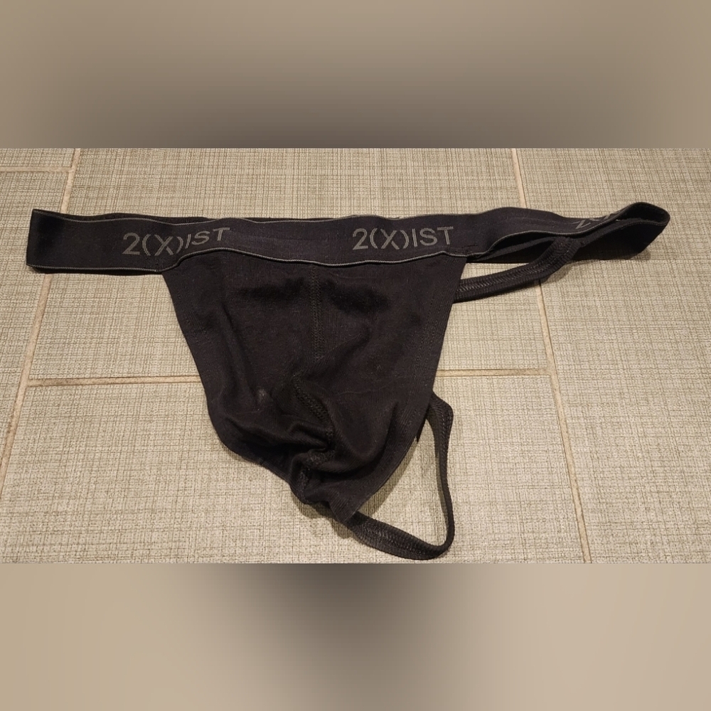 2xist Black Athletic Jockstrap with Supportive Pouch